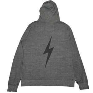 Aviator Nation Charcoal Hoodie with Black Bolt